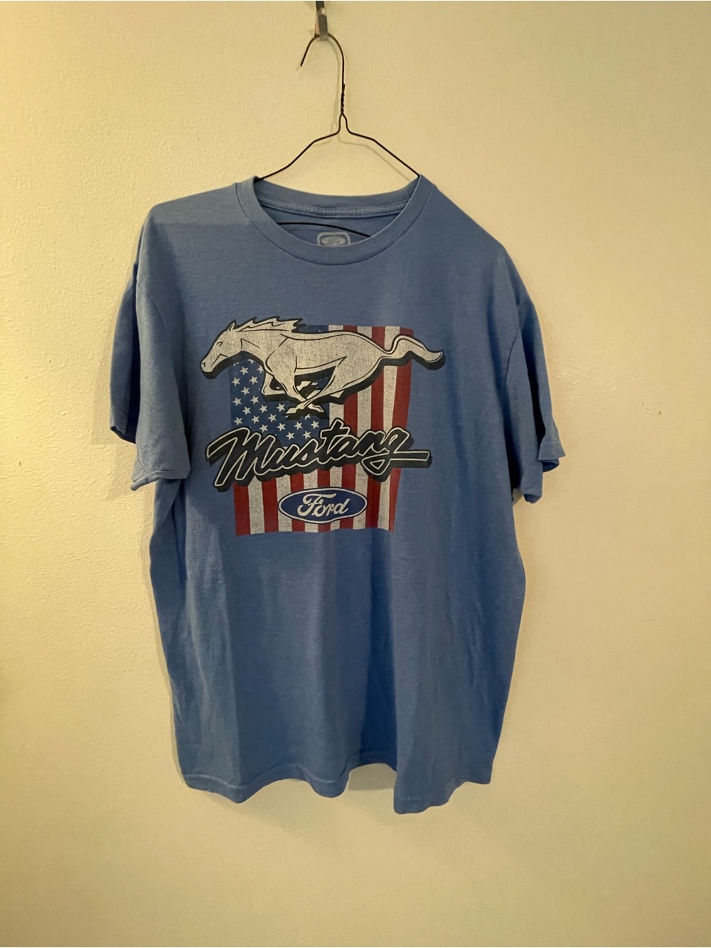 Ford Blue Mustang Graphic Tee - Men's Short Sleeve